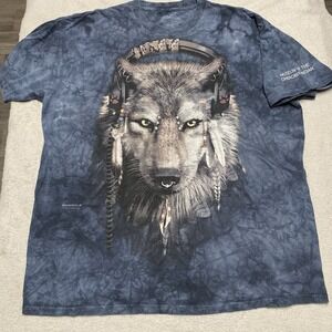 The Mountain Wolf T Shirt 2XL Tie Die Big Graphic Museum Of Cherokee Nature